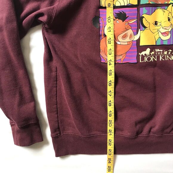 Disney Lion King Crewneck Sweatshirt Women Size M Burgundy Samba Hakuna Matata - Picture 6 of 7